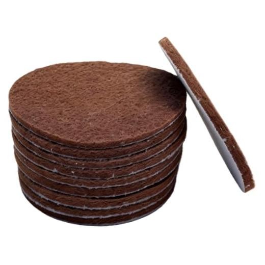 10 Pack 6 Inch Multipurpose Brown Scrubber Scouring Pads Flocking 120 Grit