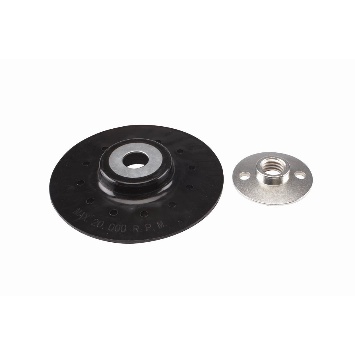 4-1/2″ x 5/8″-11 Resin Fiber Disc Backing Pad with Lock Nut for Angle Grinder