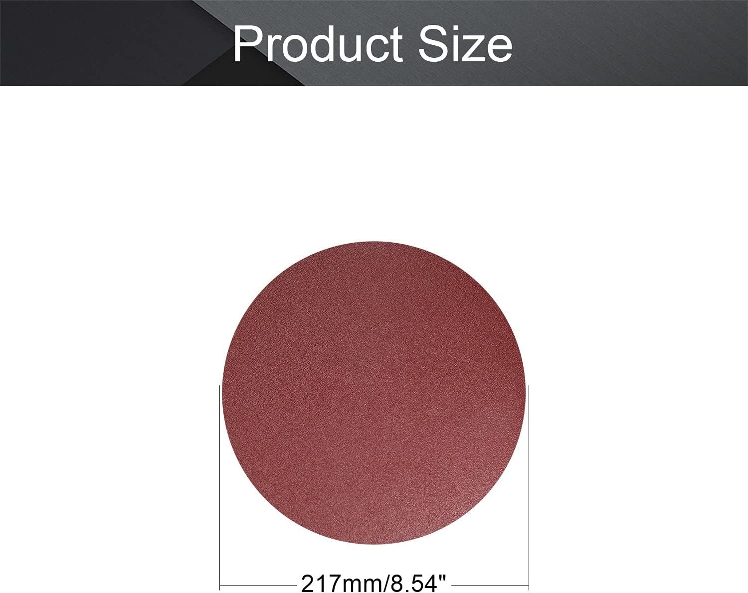 9″ Inch Dia Hook and Loop Sanding Disc 80 Grits Flocking Sandpaper – 10 Pack