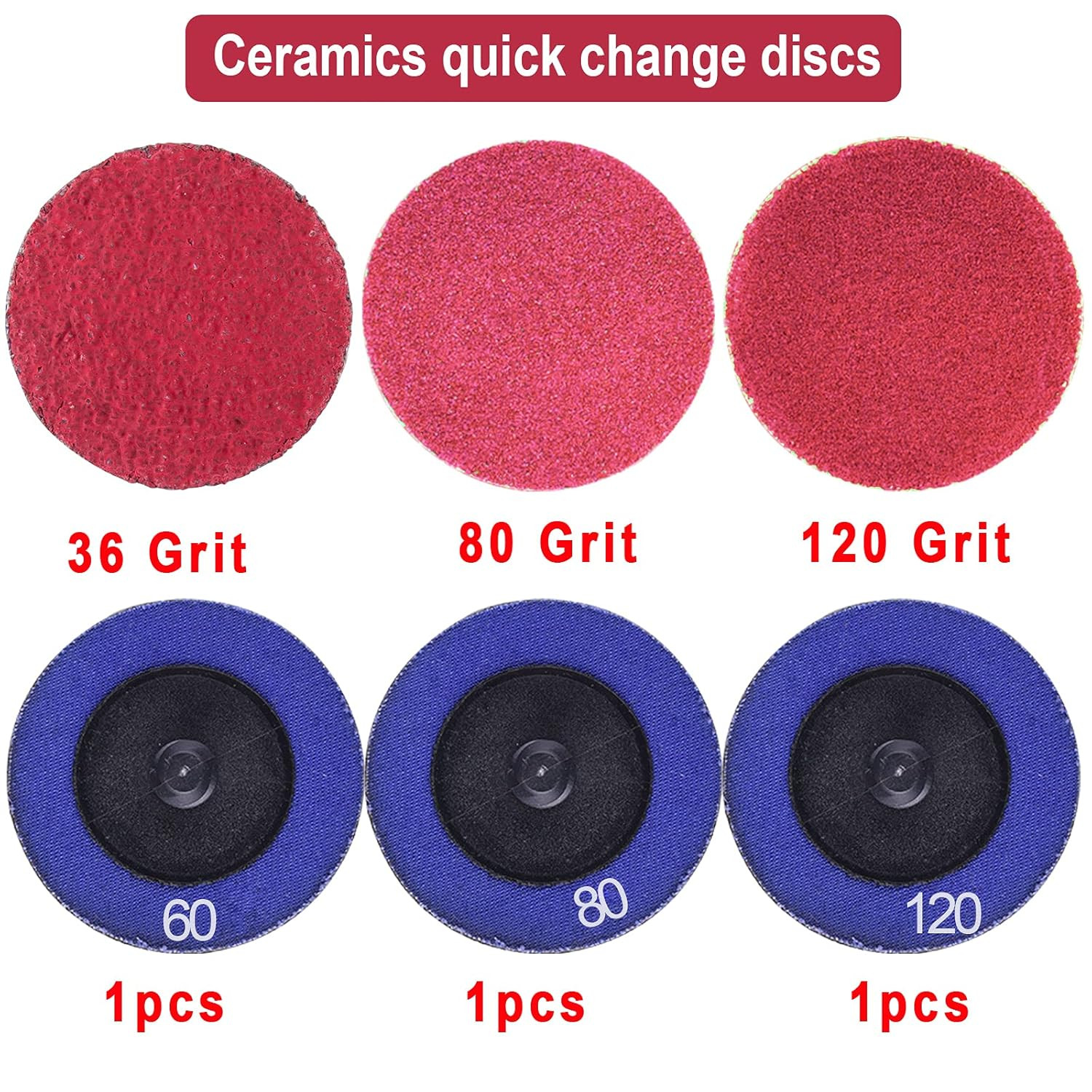 126 Pcs Sanding Discs Tray Holder Surface Conditioning Disc Polish Finish Burr R
