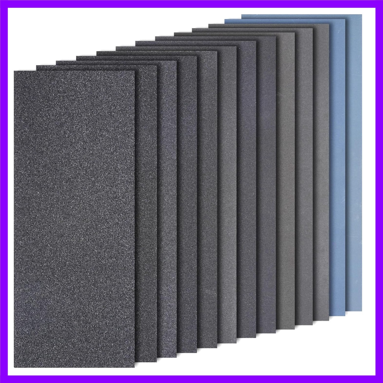 Sand Paper Assortment, 52 Sheets Assorted Grits 120/150/180/240/320/400/600/800/