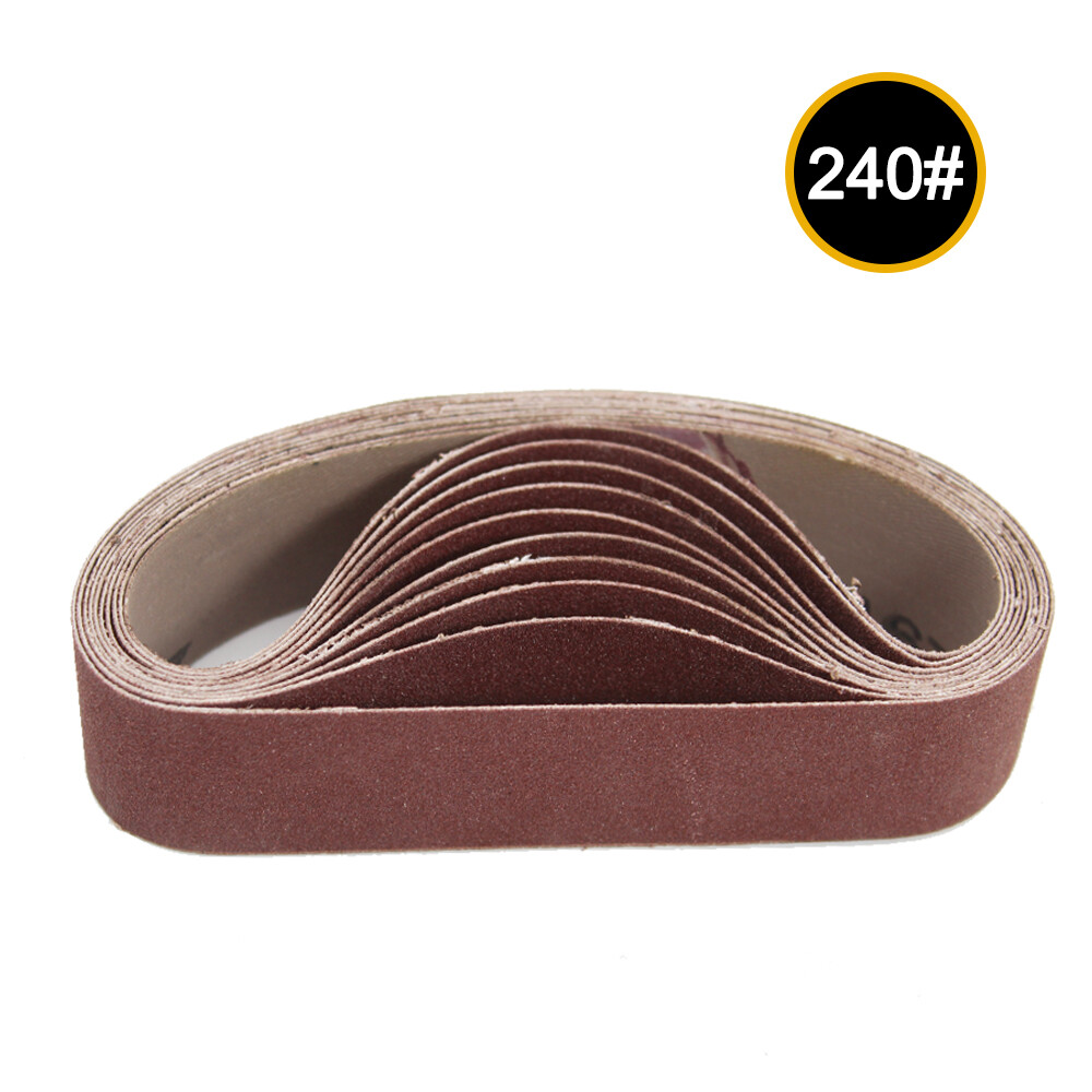 10pcs 30x330mm Abrasive Sanding Belts 240 Grit Sanding Grinding Polishing