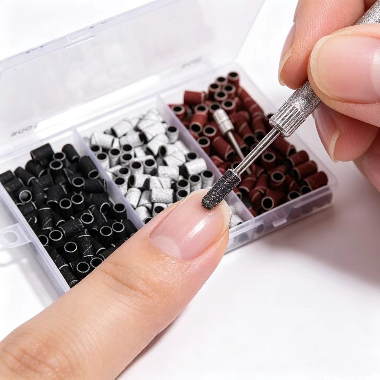 Manicure Sanding Ring Bands Resin Emery 80 120 180 240 Grit for Nail Shaping