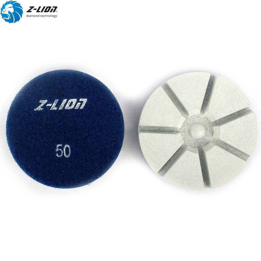 7Pcs Diamond Floor Polishing Pads 3” Grit 50-3000 for Concrete Grinding Discs