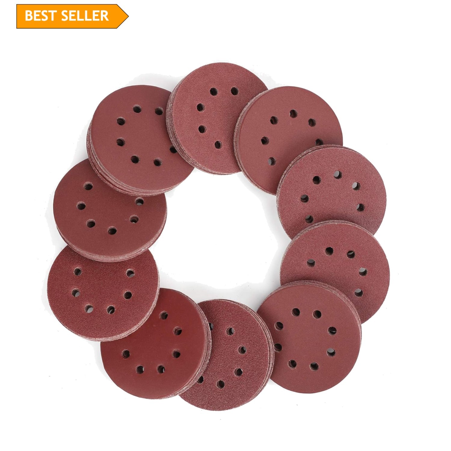 150-Piece 5-Inch Sanding Discs Set – 10 Grit Options for Superior Finishing