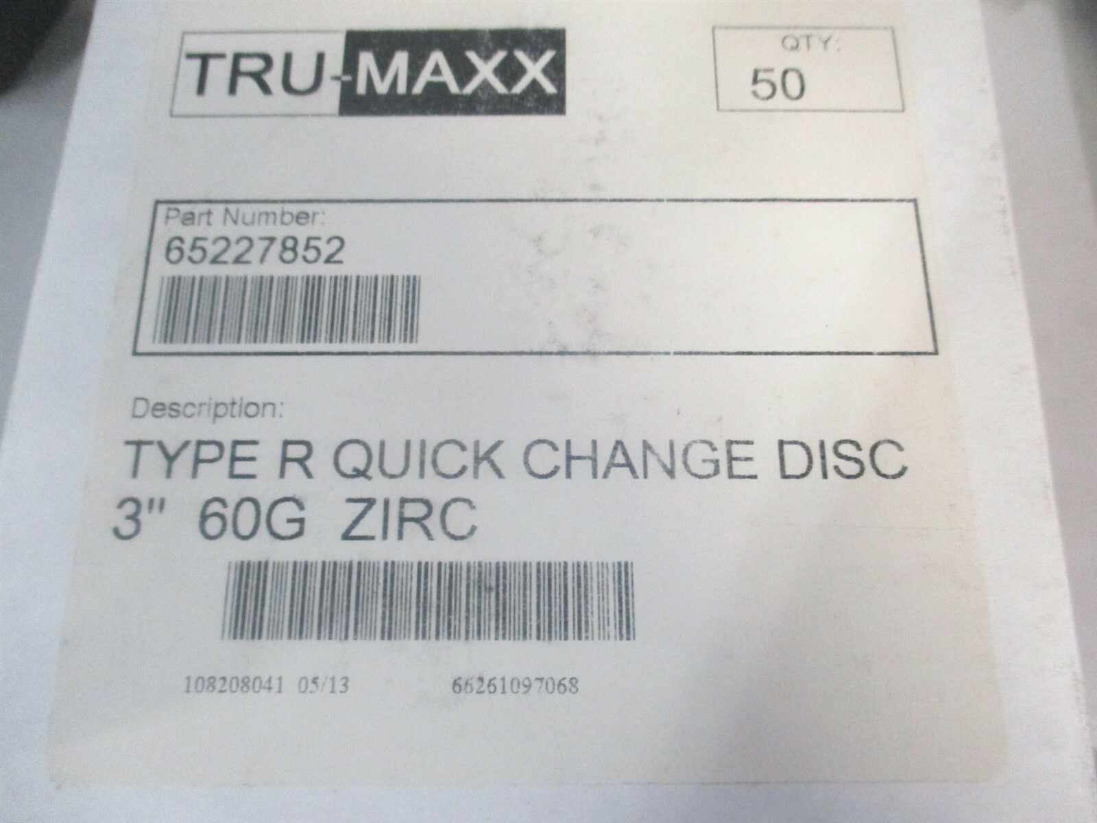 (69957323761) 3″ 60 Grit Medium Zirconia Alumina Quick Change Disc – Pack of 50