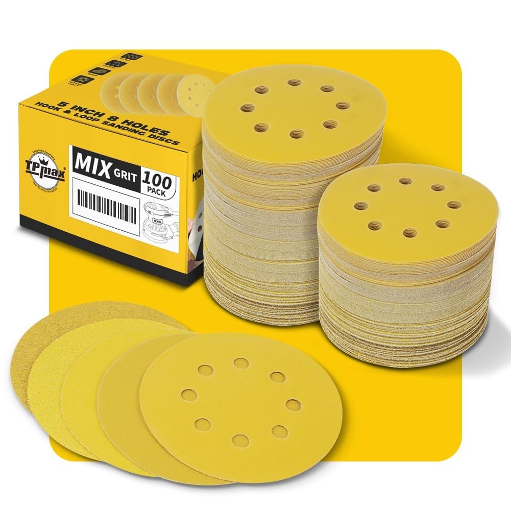 Sanding Discs 5 Inch 125mm Grit Variety Pack 60 80 120 220 320 Hook Loop