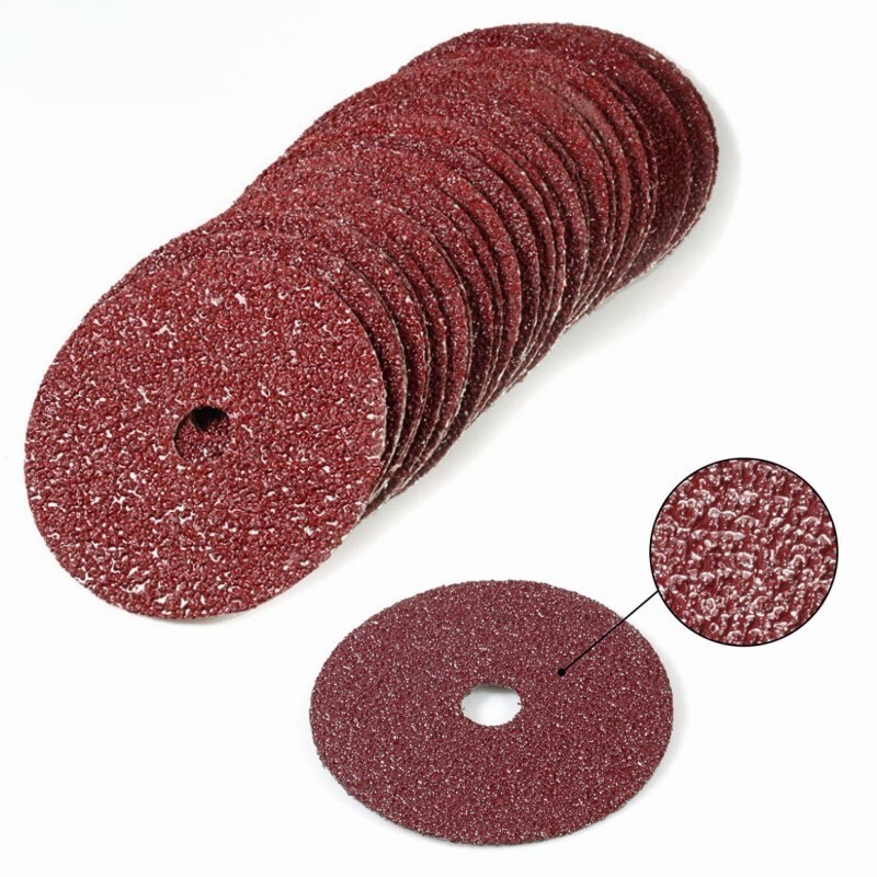 25 PCS 4-1/2 Inch Sanding Discs Aluminum Oxide Resin Fiber Grinding Disc 24 Grit