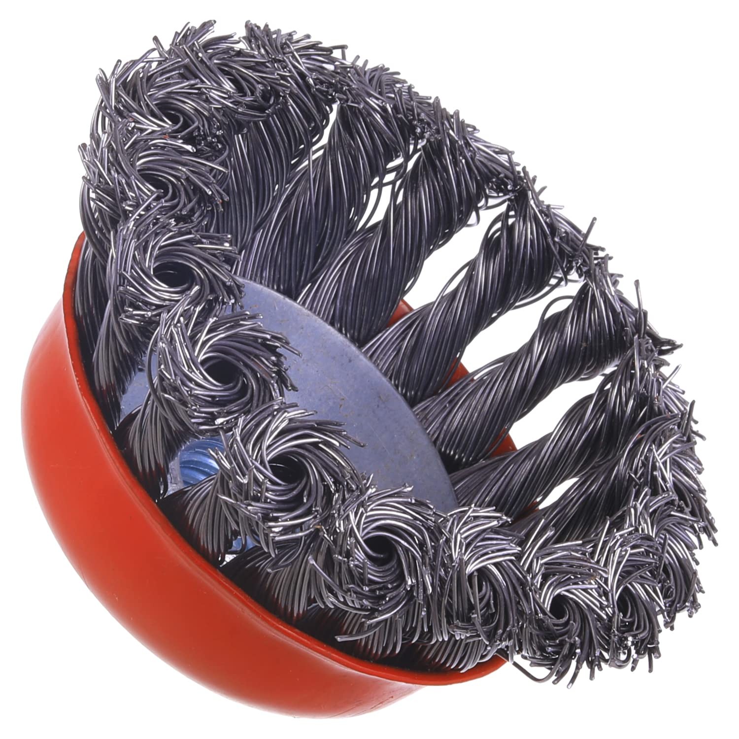 Wenora Wire Cup Brush For Angle Grinder 4 Pack 3 Inch Twisted Knotted Wire