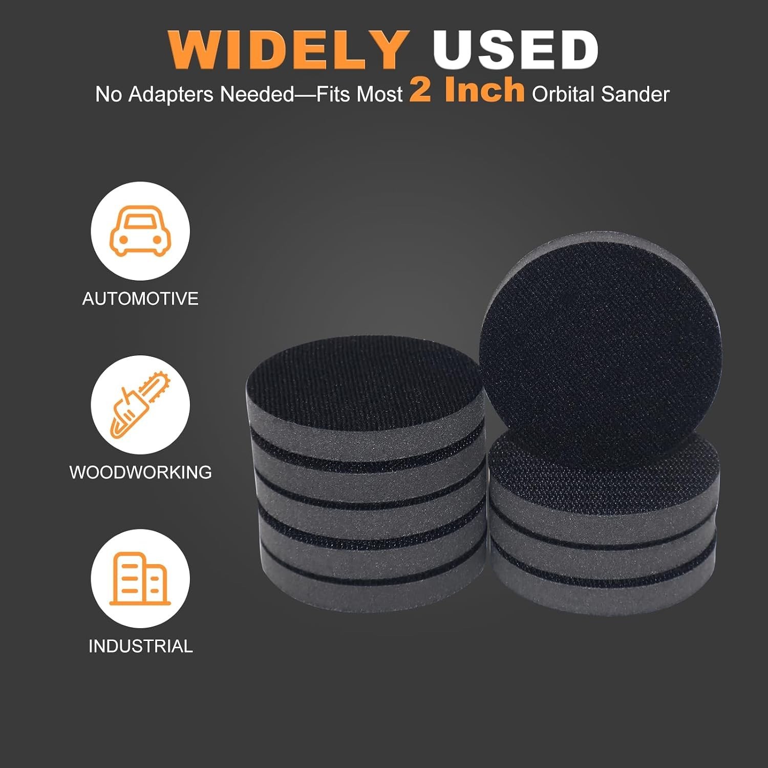 2 Inch Interface Pad: 9 Pack Hook & Loop Foam Sanding Discs Backing Pads Replace