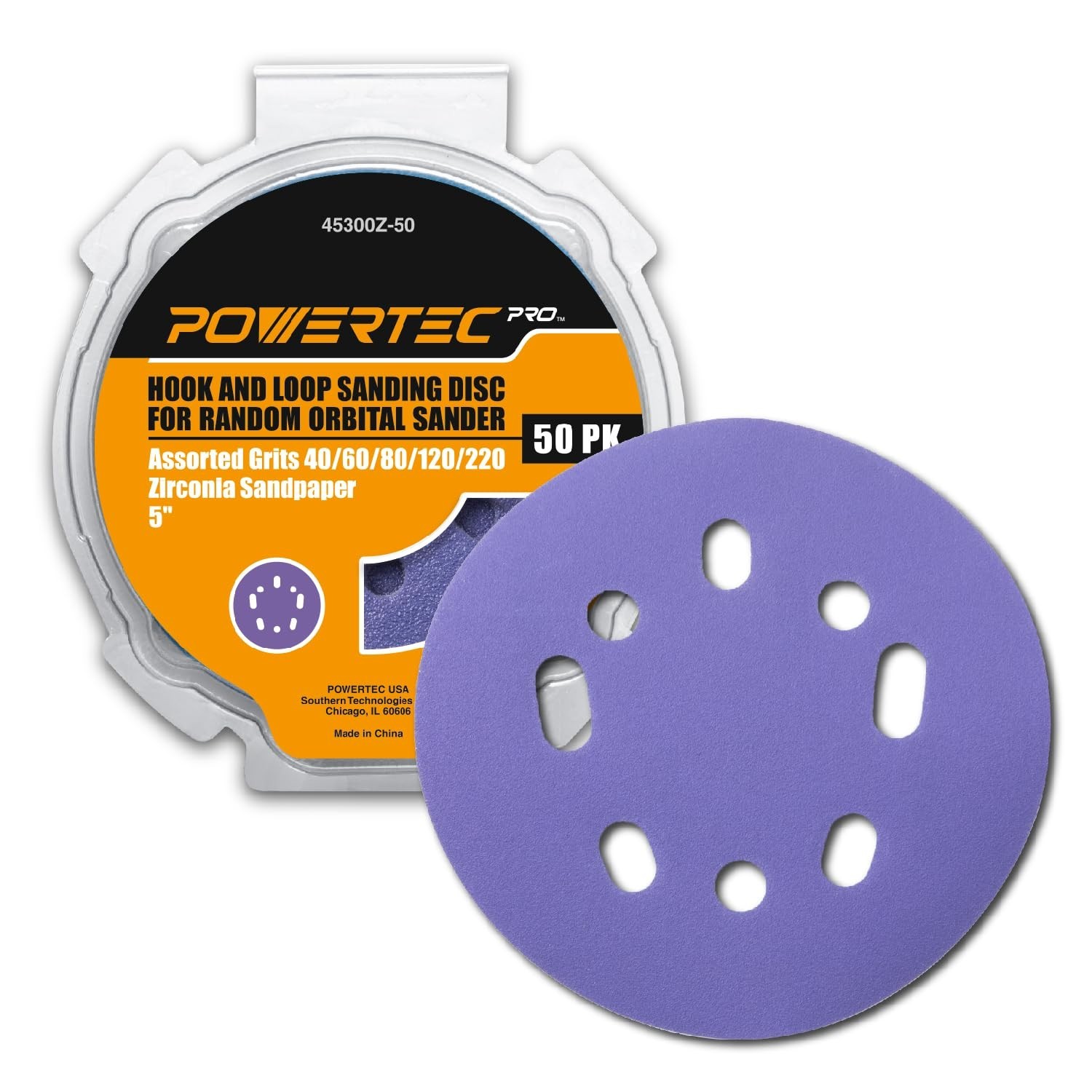 5 Inch Zirconia Sanding Discs Set with Multiple Grits for Various Materials