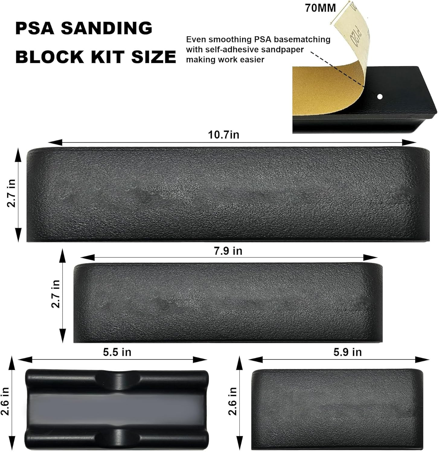 24Pcs Adjustable Sanding Block Kit,Hand Abrasives Auto Body Sanding Block Set
