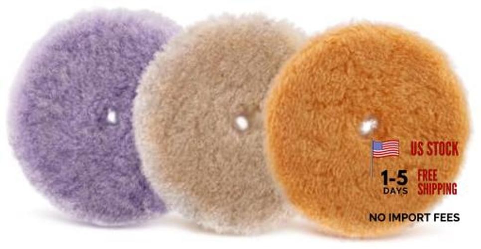 Wool Buffing Polishing Pads, 3Pcs 5″ (125mm) Coarse Medium 5 inch (125mm)