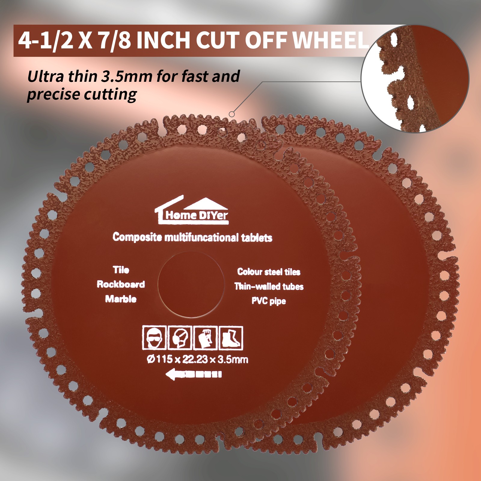 5 Pack Abrasive Cut Off Wheels 4-1/2″x7/8″ Metal Cutting Disc for Angle Grinder