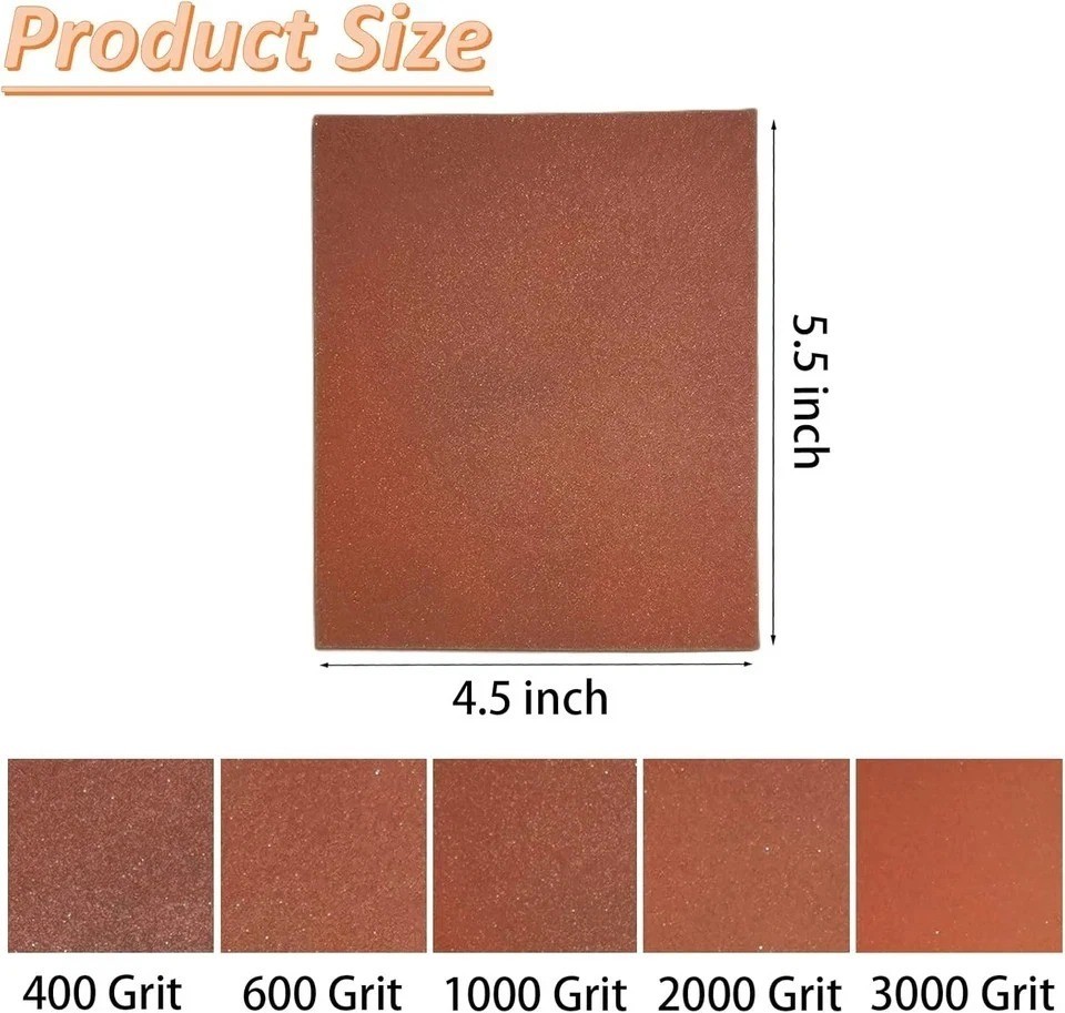 10 PCS 400-3000 Grit Sanding Sponge Set, 4.5 X 5.5 Inch Wet or Dry Hand Sanding