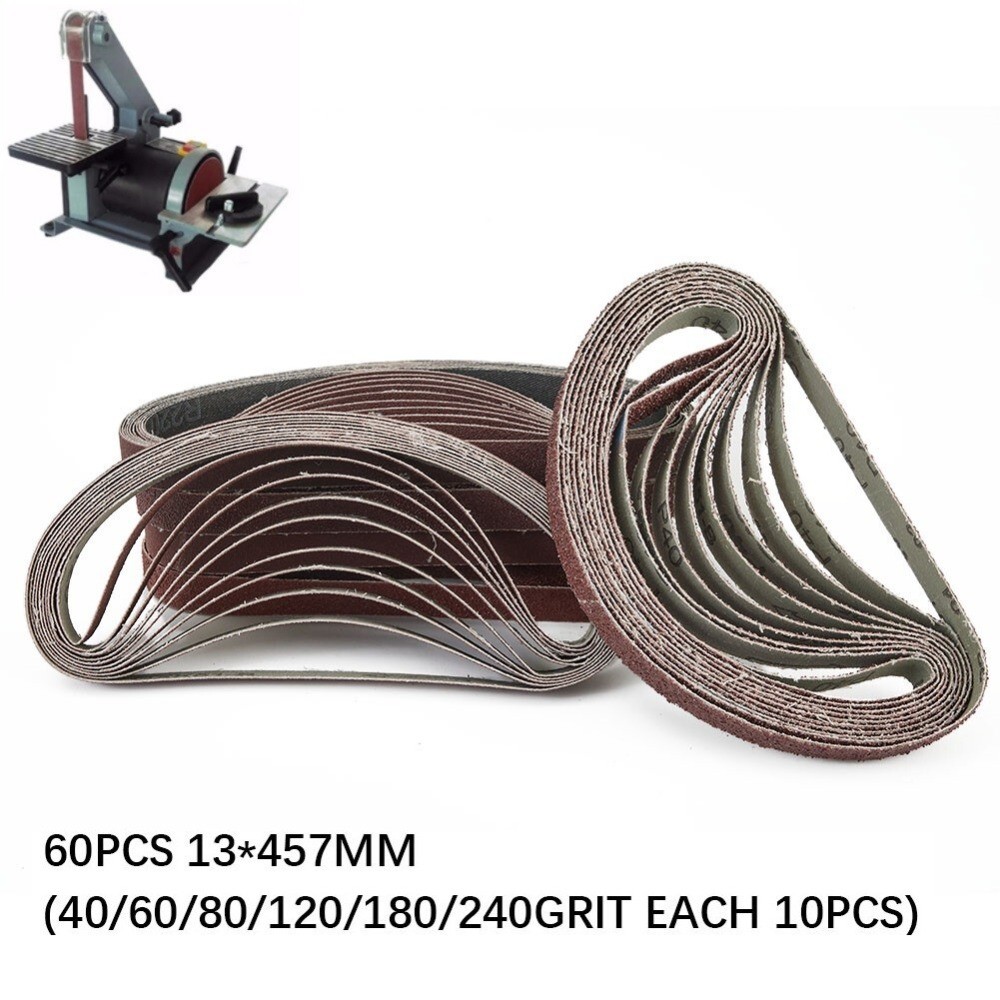 Fits For Black&Decker Power Files Heavy Duty Sanding Belts 60 Pcs 13×457 Mm