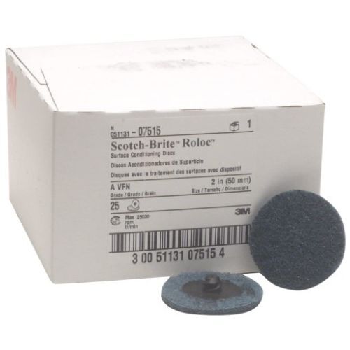 3M Scotch-Brite 07515 SC-DR Series 2″ Conditioning Discs, Very Fine, 25 Discs