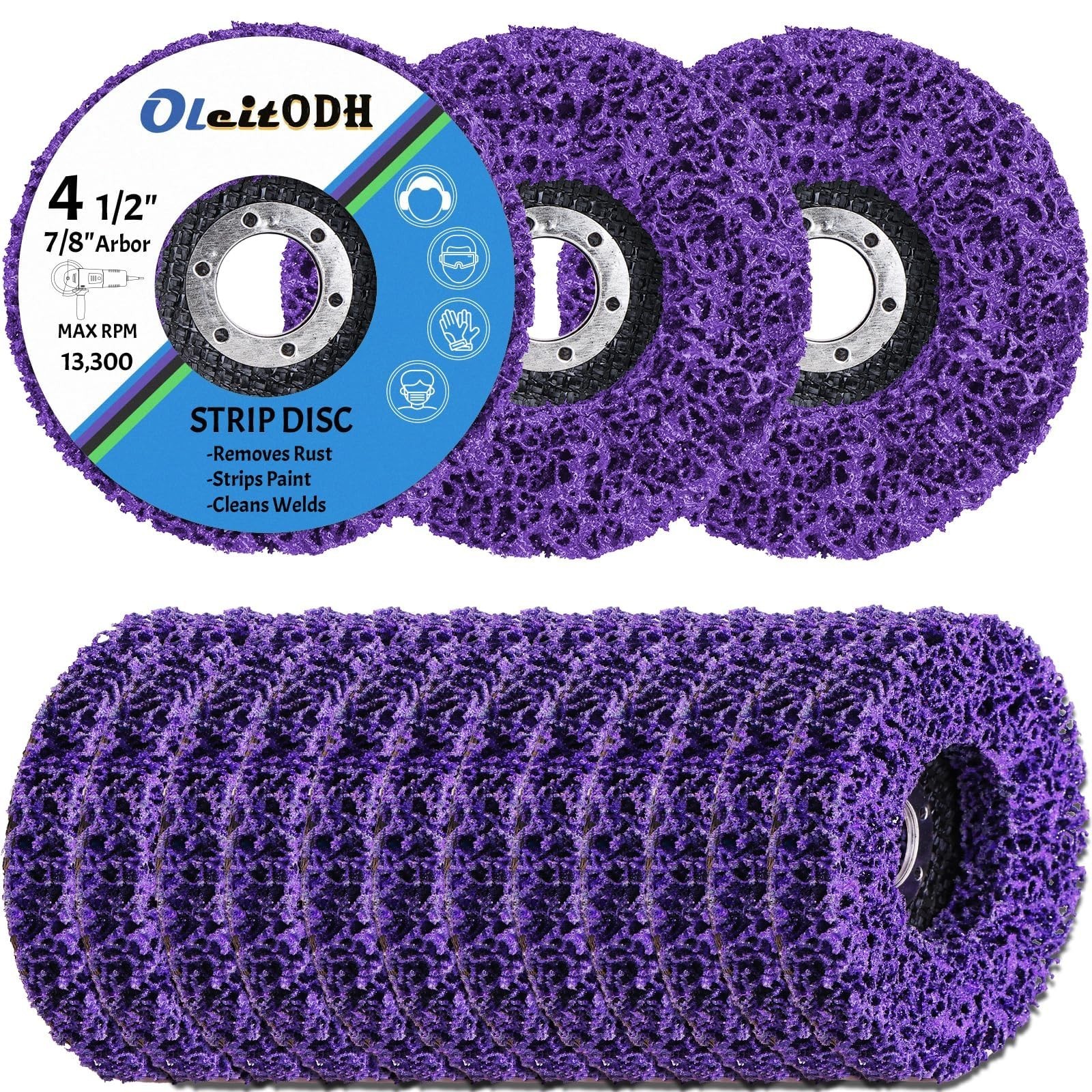 15 Pcs 4.5″ Strip Discs for Angle Grinders – Paint Stripping, Rust Removal, Abra