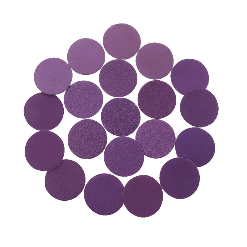 1 Inch 25mm Flocking Purple Sandpaper Disc Hook & Loop Wet And Dry 60~10000 Grit