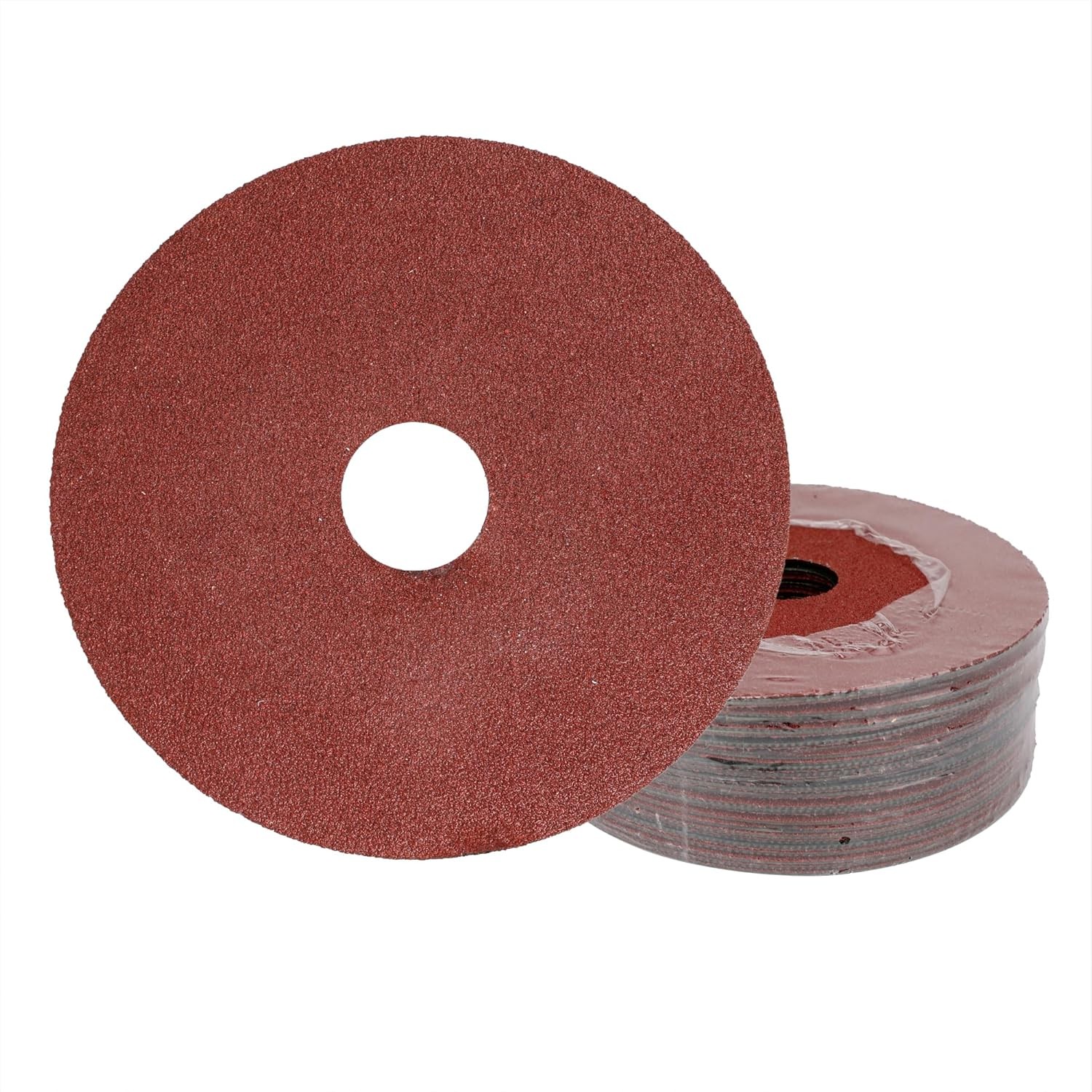 25Pcs Aluminum Oxide Resin Fiber Sanding and Grinding Disc 4.5” x 7/8”, 80 Grit