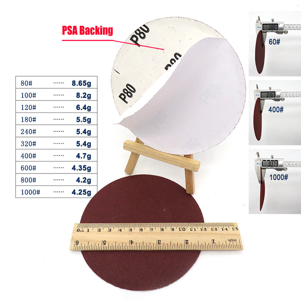 5” 125mm PSA Self Adhesive 60-2000 Grit Sand Disc Stick On Sandpaper Sanding