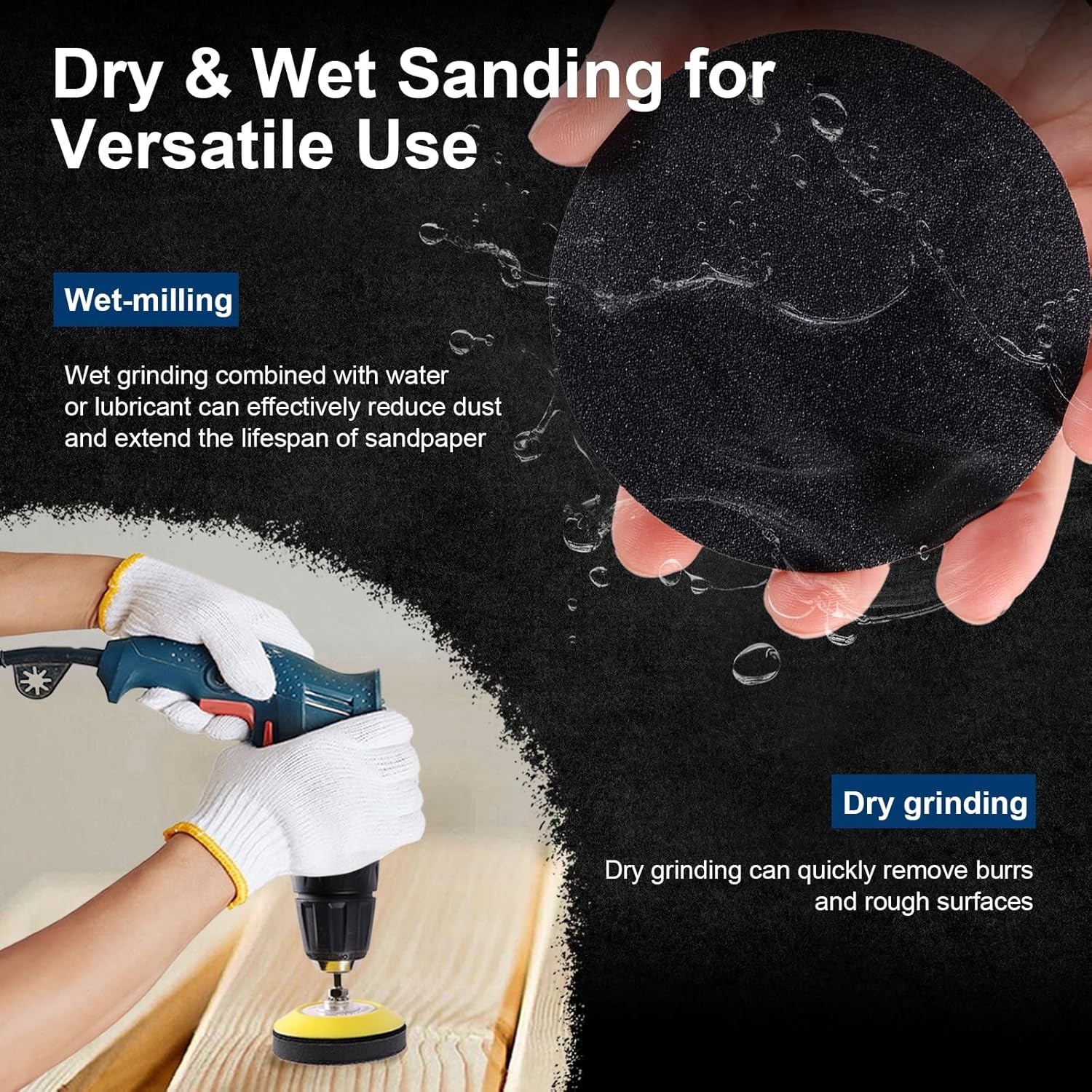 Silicon Carbide Sanding Discs – 188-Piece Wet & Dry Kit for All Surfaces