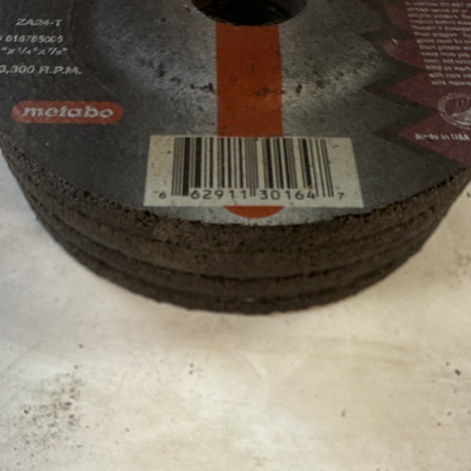 Metabo ZA24-T T27 Coarse Grinding Wheel 4-1/2in x 1/4in x 7/8in Lot of 4