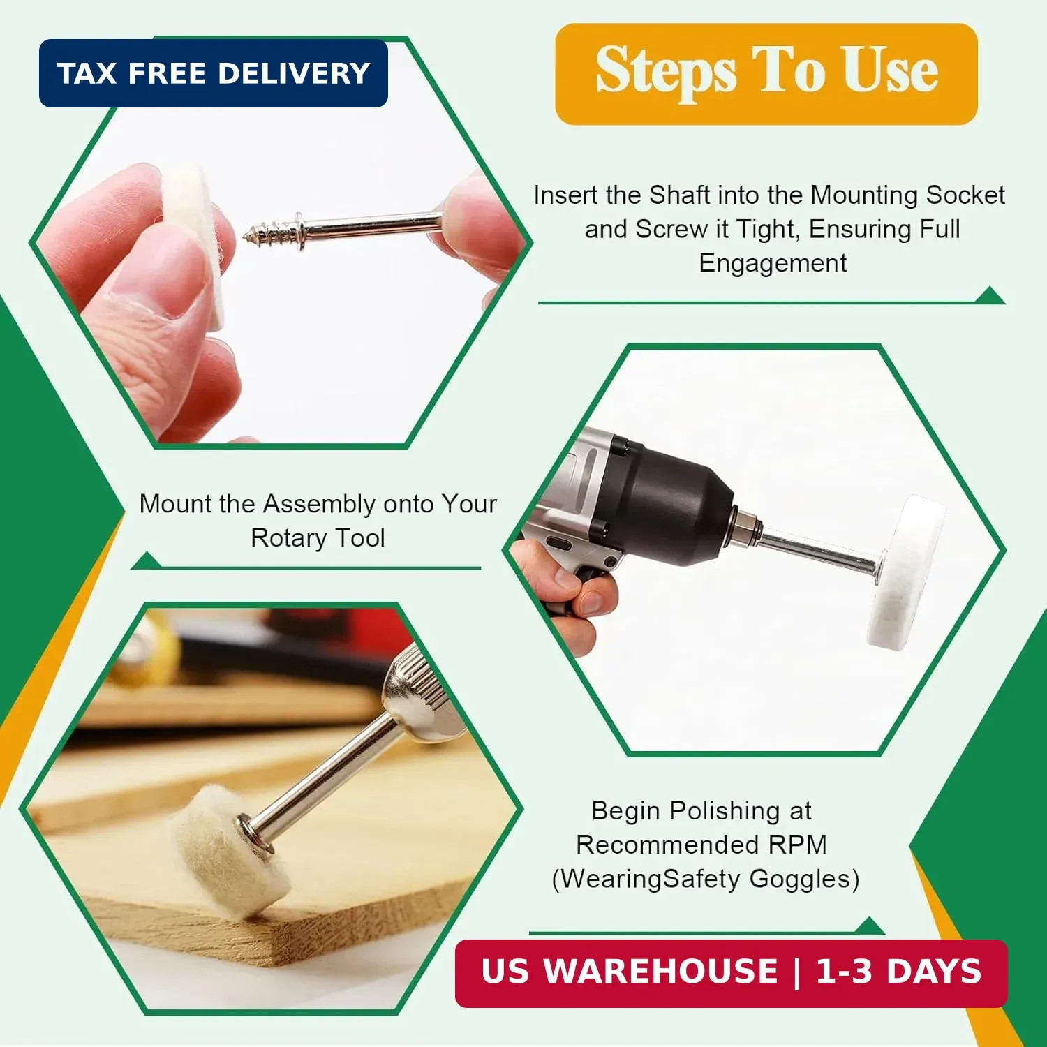 140PCS Polishing Buffing Wheel kit,Buffing Wheels & Polishing Bits &Sanding Bits