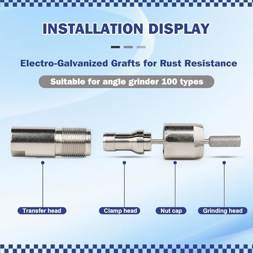 Starry 3mm & 6mm Angle Grinder Adapter for Drill Grinding Attachment Metal