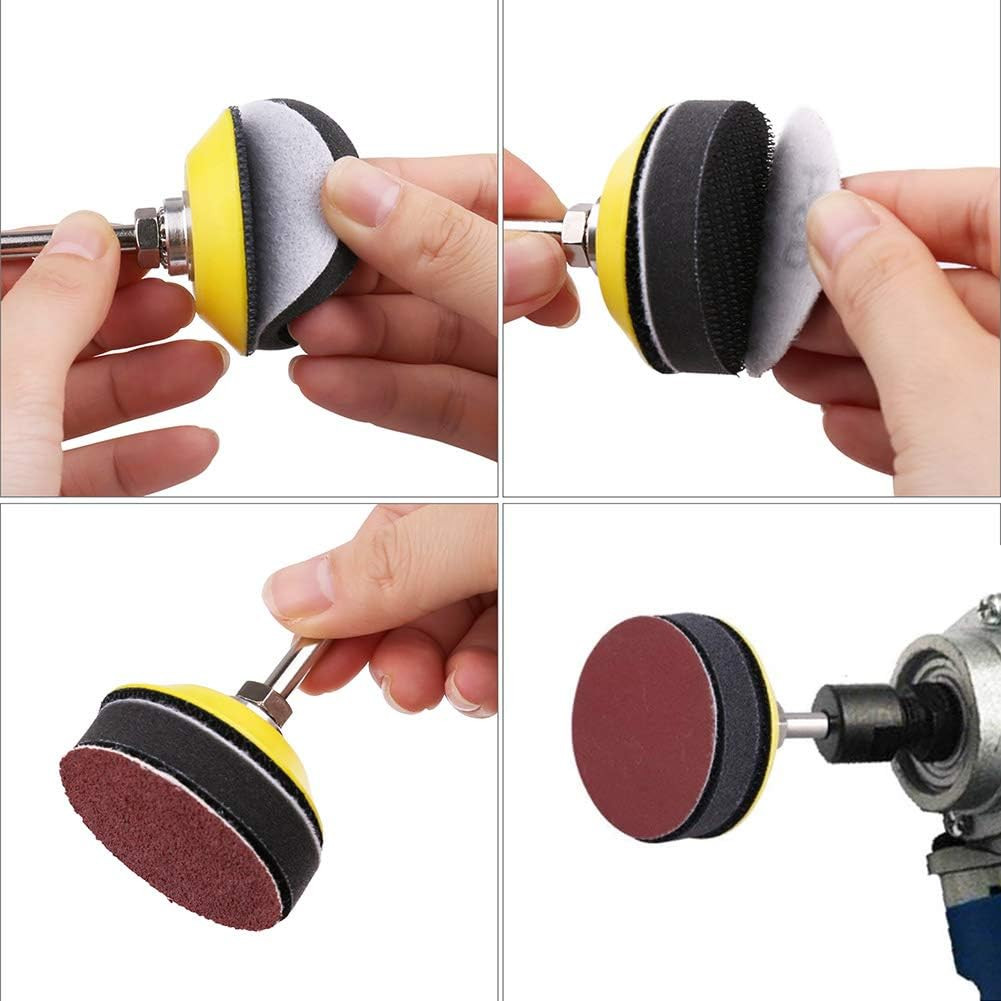LotFancy 2 Inch Sanding Discs, 100PCS 60-3000 Grit Sandpaper and 1/4″ Shank Back