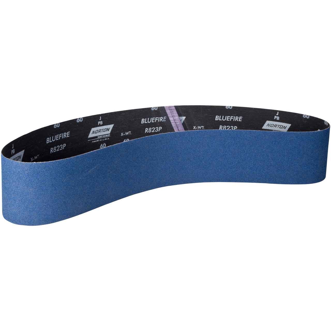Norton 78072725116 4×54” BlueFire R823P ZA Cloth Narrow Belts 60 Grit 10 pk