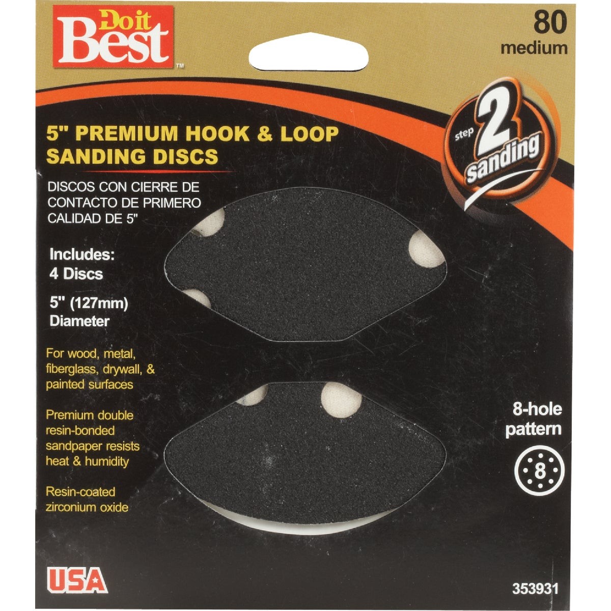 SIM Supply, Inc. 5″ 80g Sanding Disc 7722004 SIM Supply, Inc. 7722004