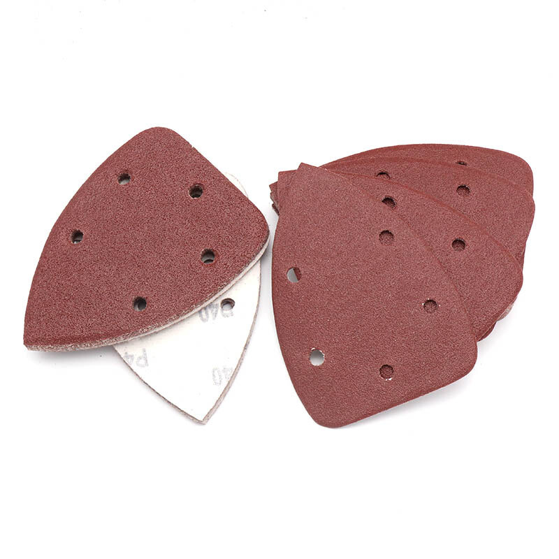 140*140*90mm 5 Hole Triangle Sandpaper Sheets Sanding Polishing Pads 40-400 Grit