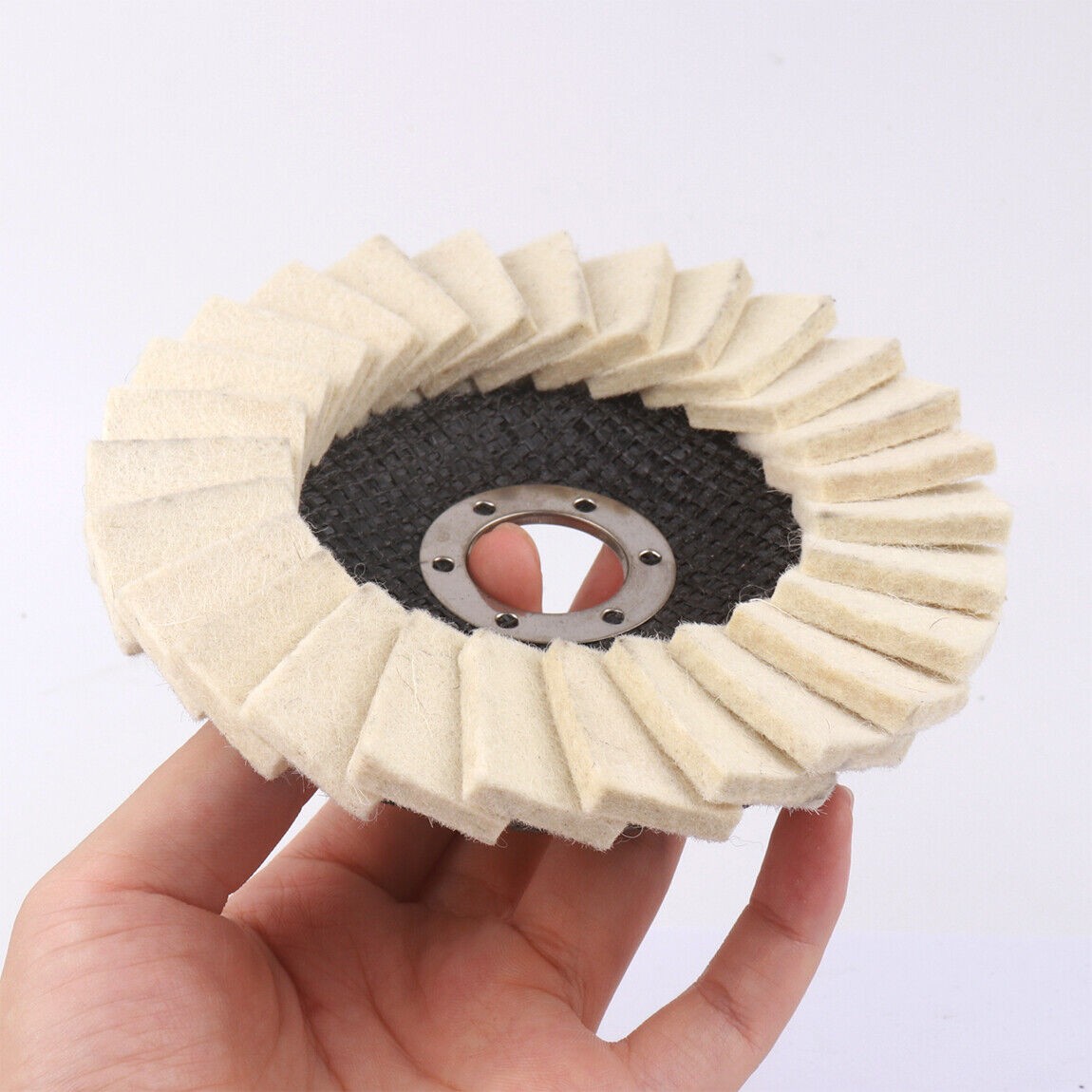 4x felt polishing flap disc Polishing disc Angle grinder flap disc 125 mm