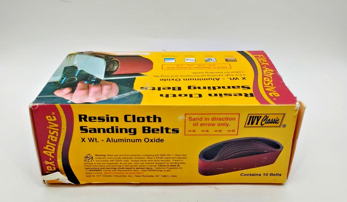 IVY Classic 3×21 Sanding Belts 36 Grit Extra Coarse Aluminum Oxide 10 Pack