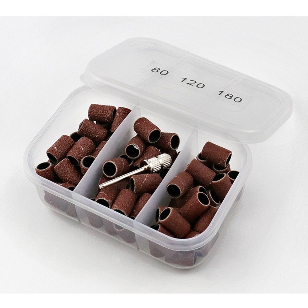 Nail Drill Sanding Bands 75 Pcs 80 120 180 Grit Resin Abrasive for Manicure Use