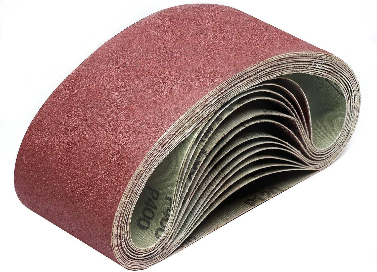 4 x 36 Inch 80 Grit Sanding Belt | Premium Aluminum Oxide Sanding Belt | Premium