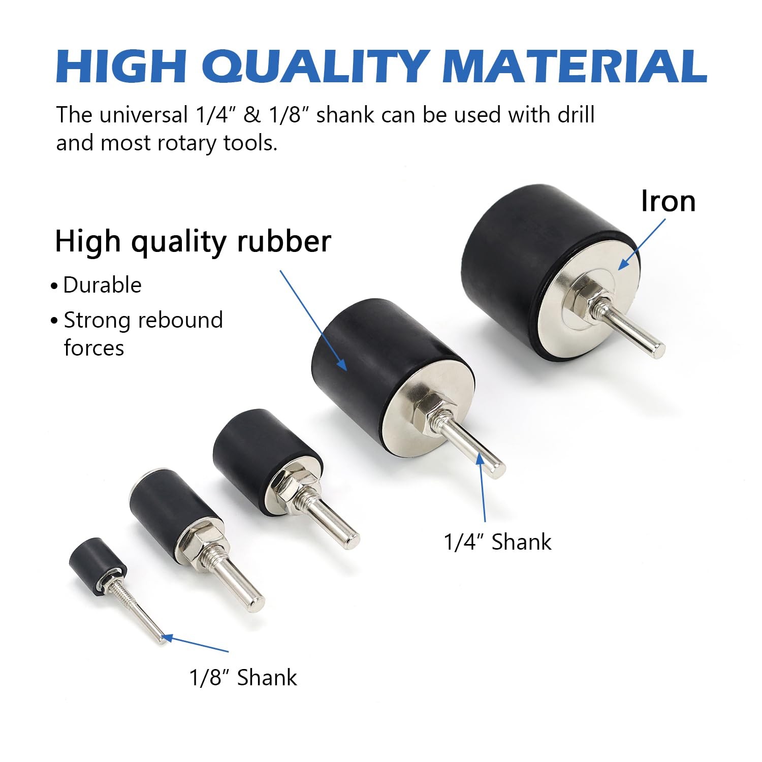 Sanding Drum and Sleeves Set 1-1/2’’1’’ 1/2’’ with 2 Rubber Erasers Drill San…