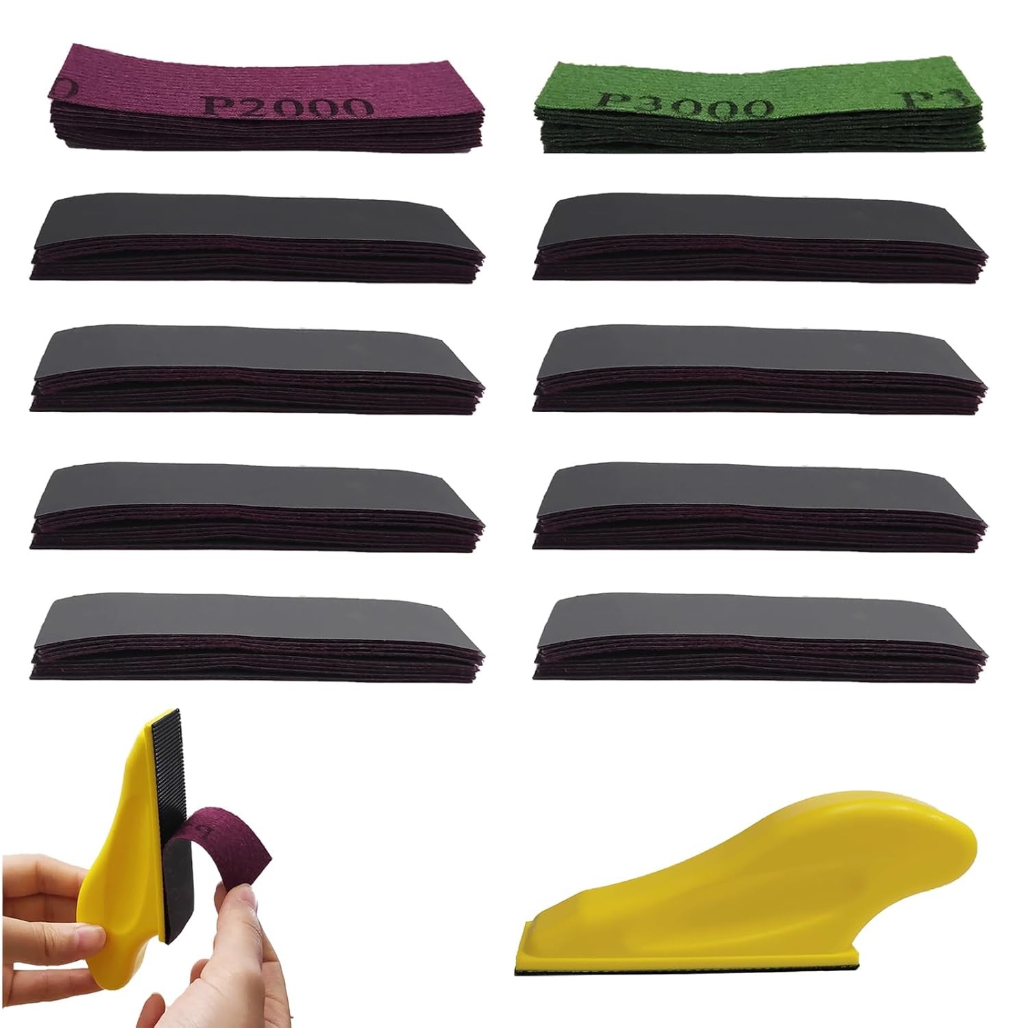 100Pcs Micro Detail Sander Paper Kit Wet Dry Sandpaper 320 400 600 800 1000 1200