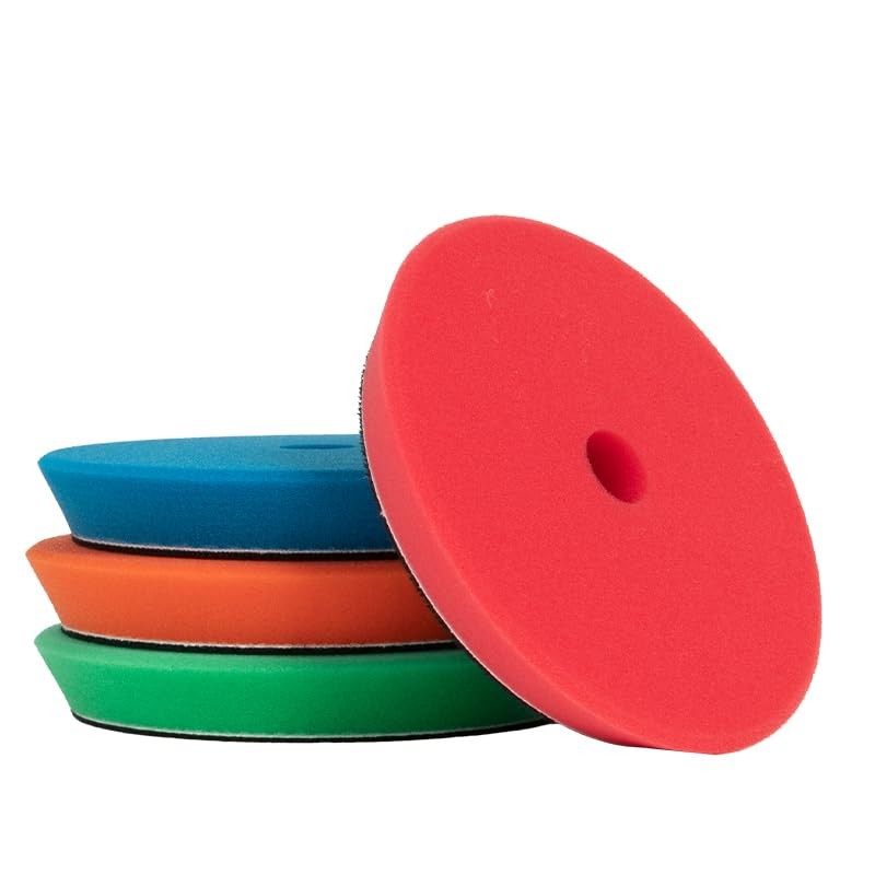 Pro 5″ DA Buffing Polishing Pad Buffer Pads 4Pcs Coarse to Fine for 5 5″ Set