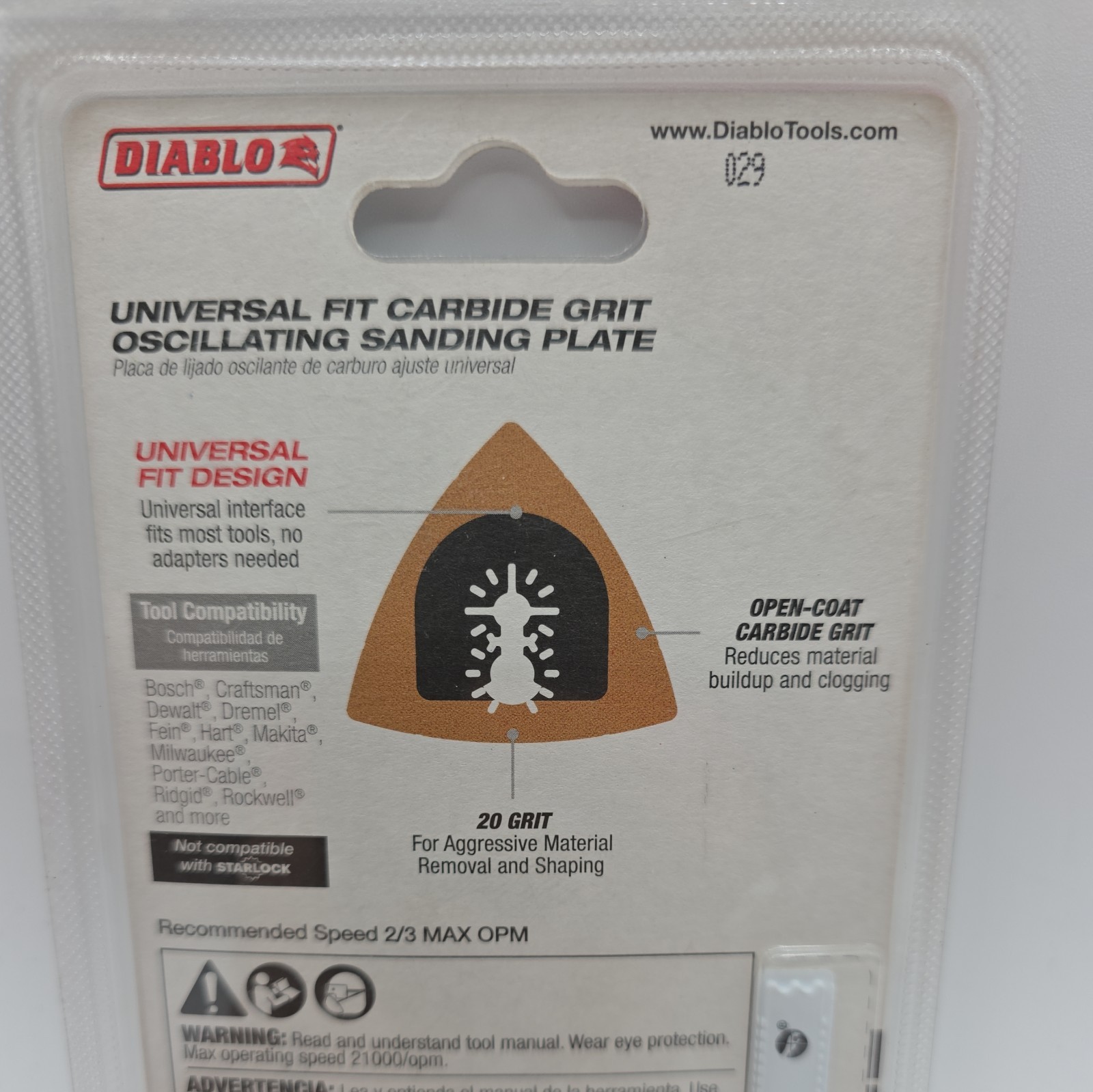1 Diablo 3-1/2 in. 20-Grit Universal Fit Carbide Grit Oscillating Sanding Plates
