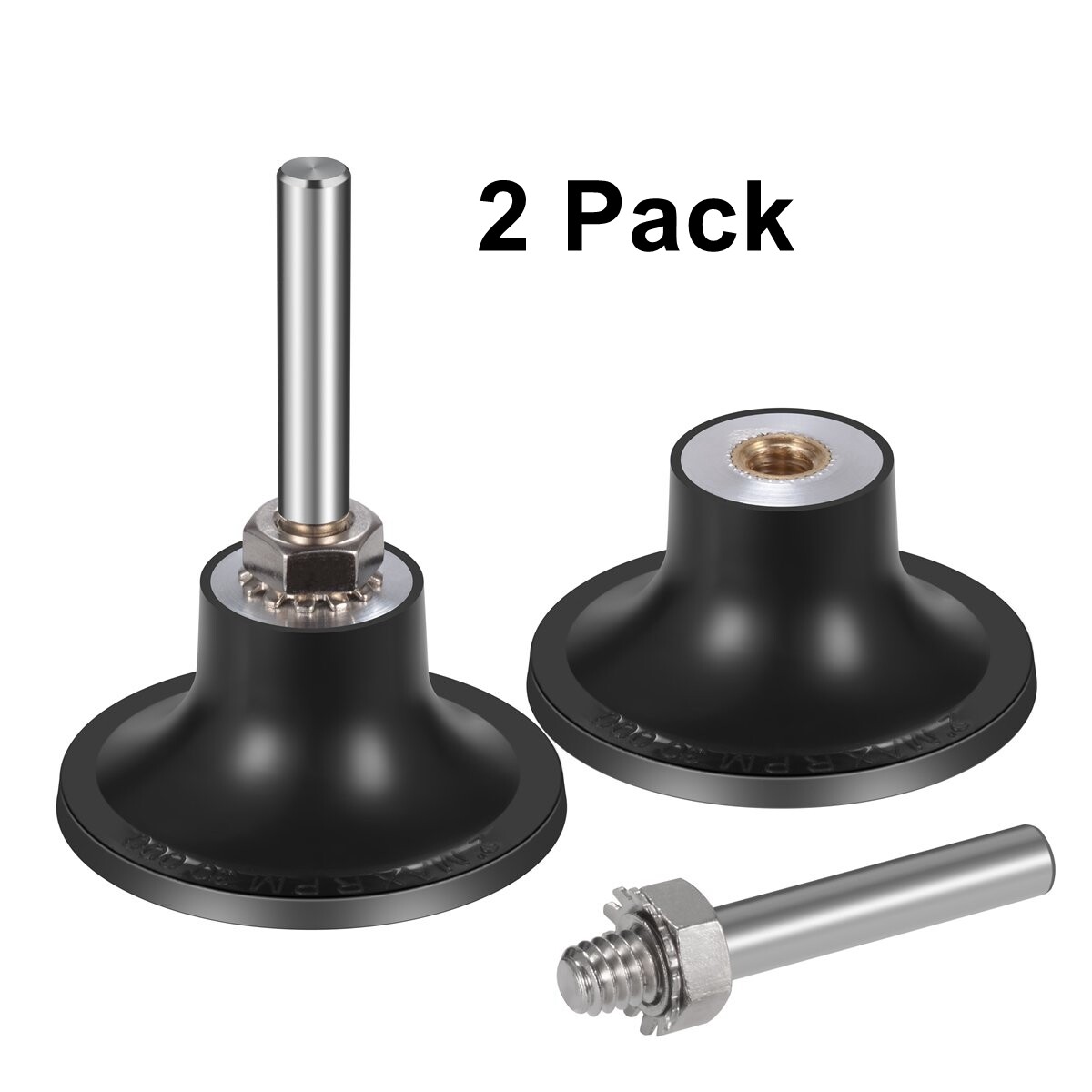 2PCS 2 inch Sanding Disc Holder Mandrel 1/4″ Shank Roll Lock Rotary Pad Holder