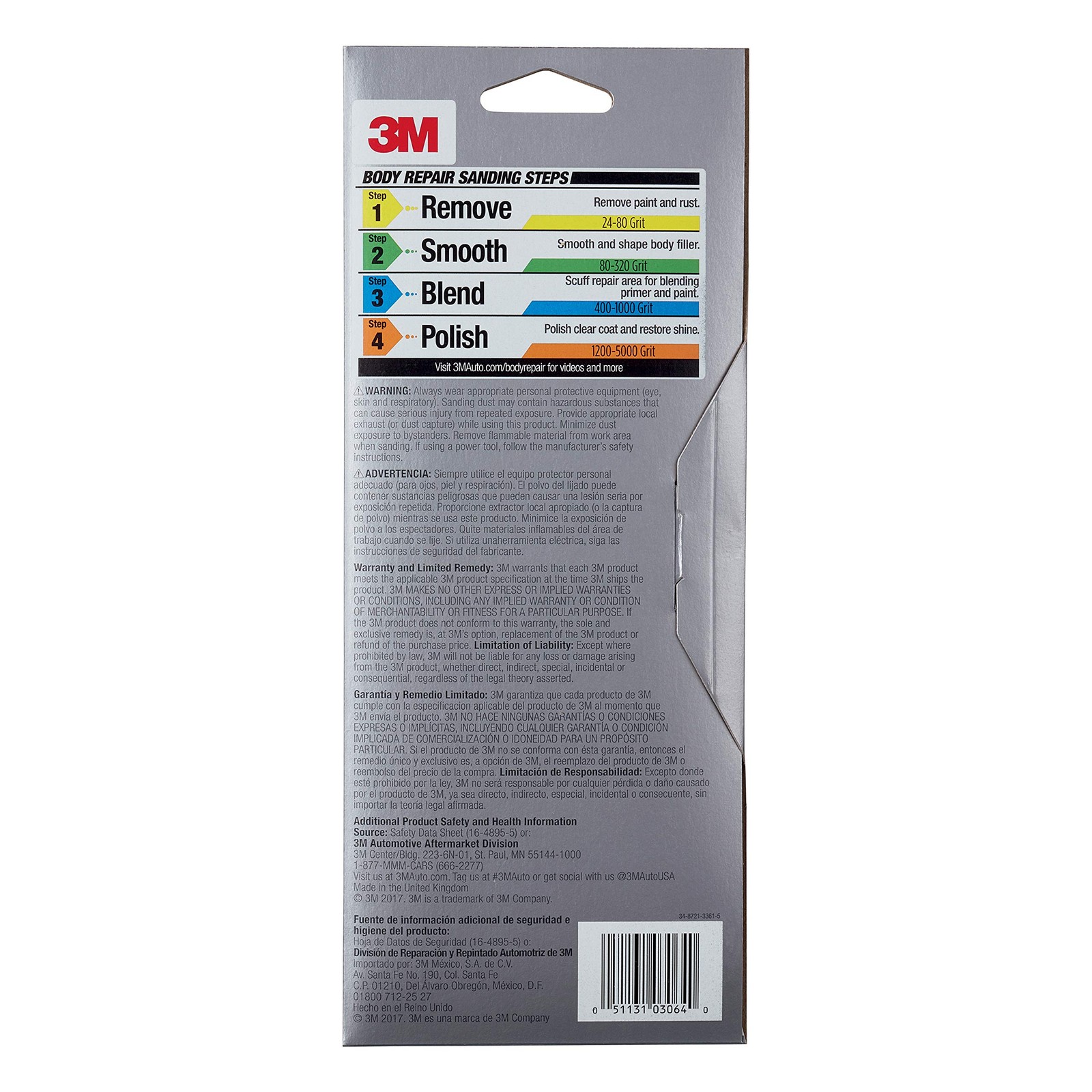 3M Performance 3000 Grit Sandpaper, 3-2/3 in x 9 in, 3 2/3 x 9 Gray