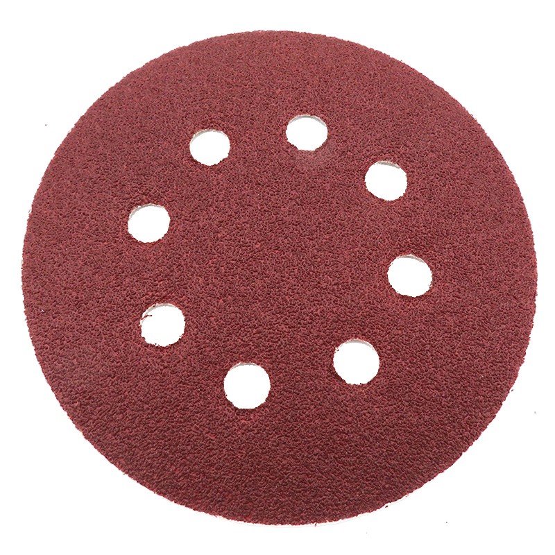 125mm 225mm Red Sanding Discs Hook Loop Sandpaper Pads 8 Hole Grit 40 – 2000
