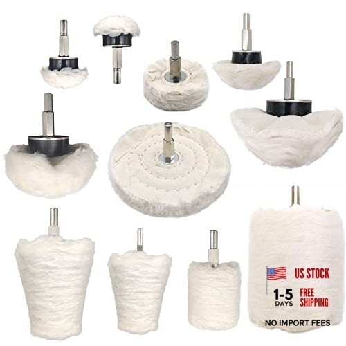 pcs Buffing Wheel for Drill, Buffing Pad Polishing Wheel Kits, Wheel Shaped 11
