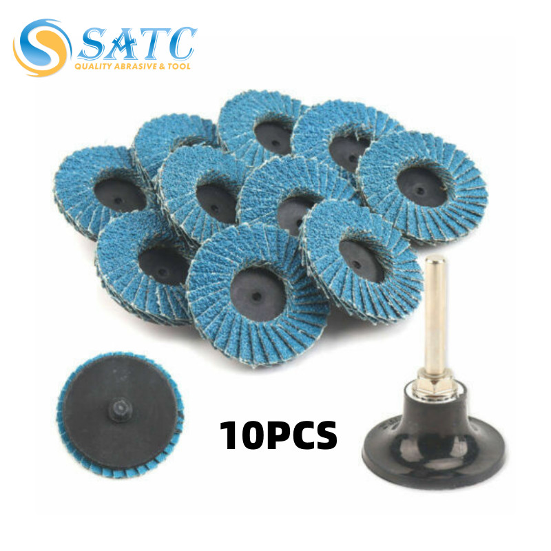 10X 2″ Roll Lock Flap Sanding Disc 40 60 80 120 Grit Die Grinder Grinding Wheels