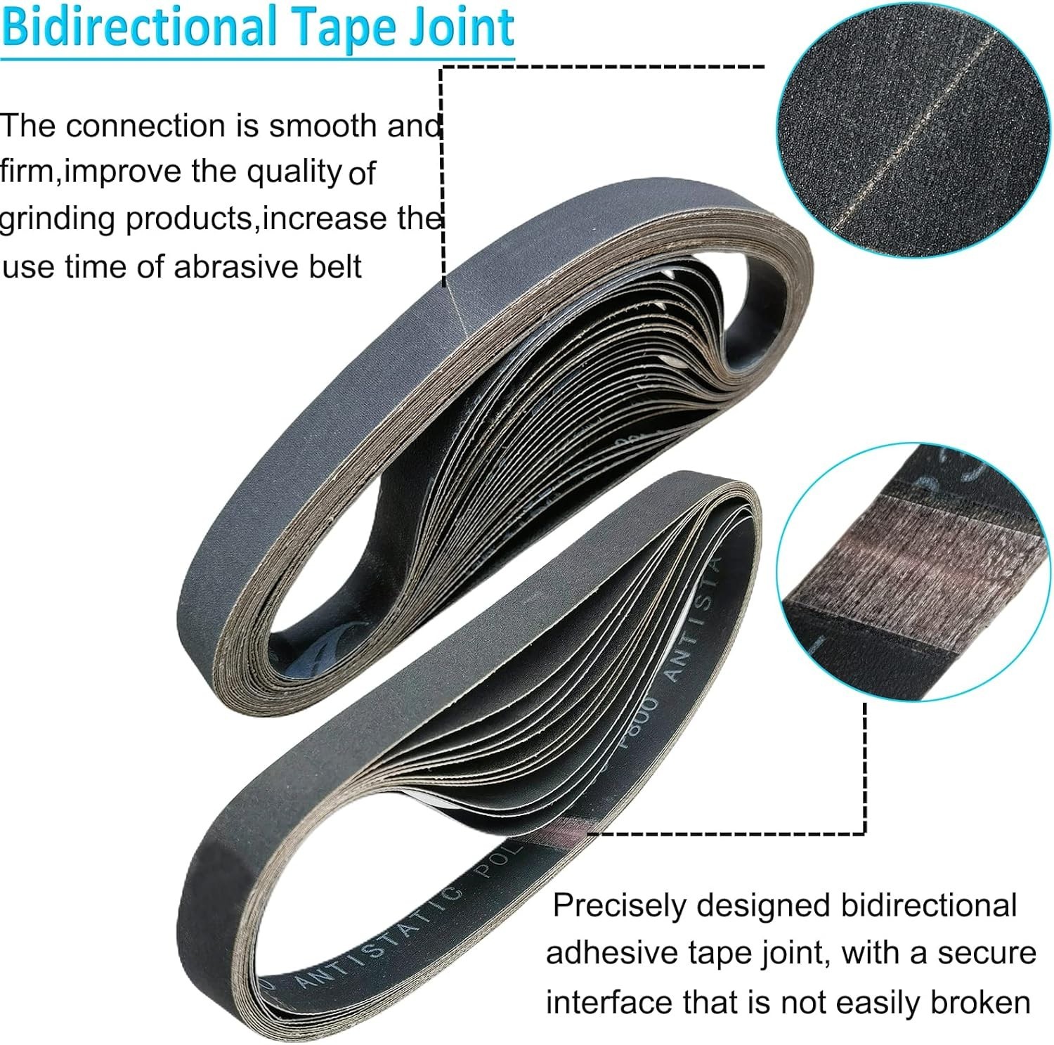12 Pack 1 x 42 Inch Silicon Carbide Sanding Belts Assortment -120 240 400 600…