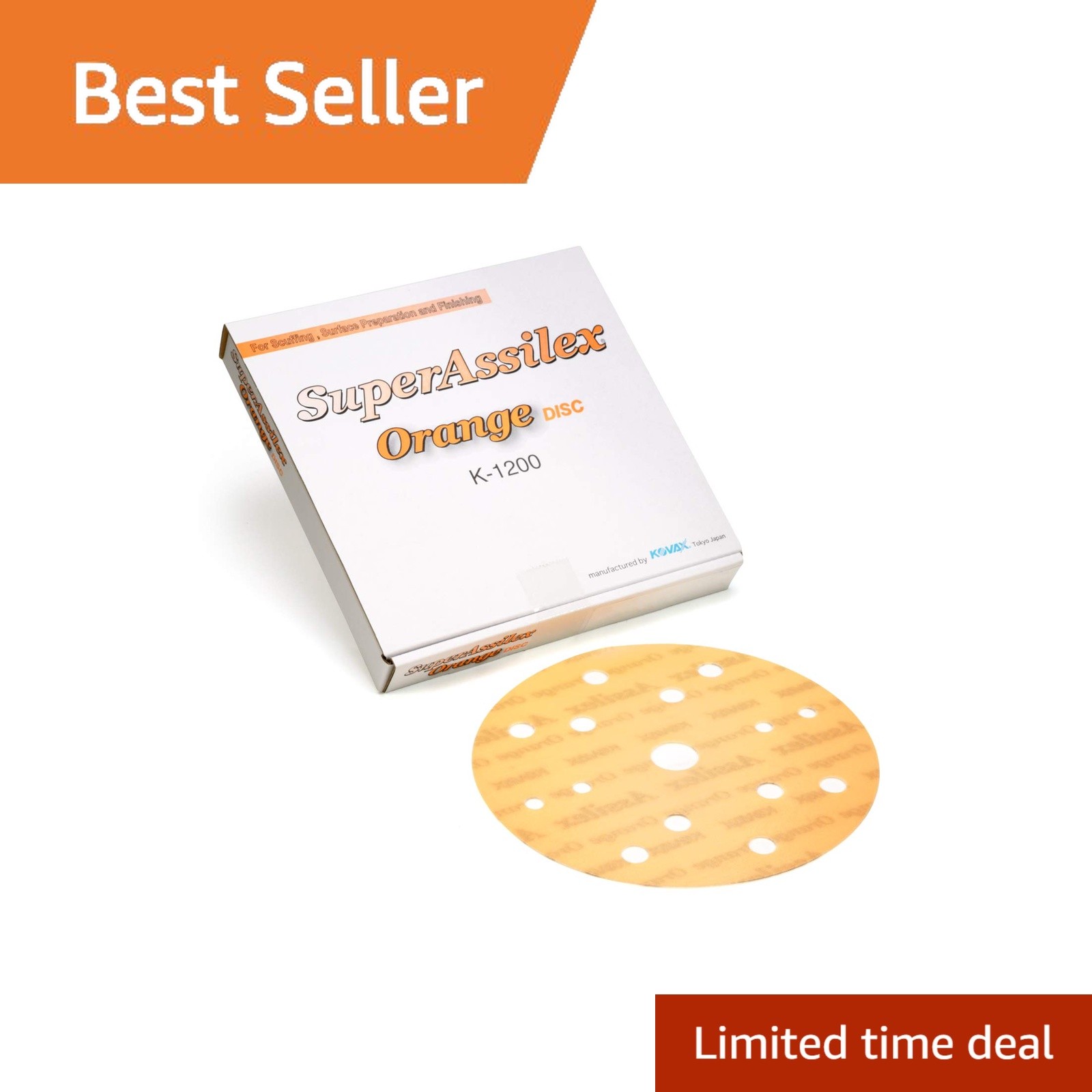 Eagle Abrasives 6″ Orange K-1200 Sanding Discs 25 Pack