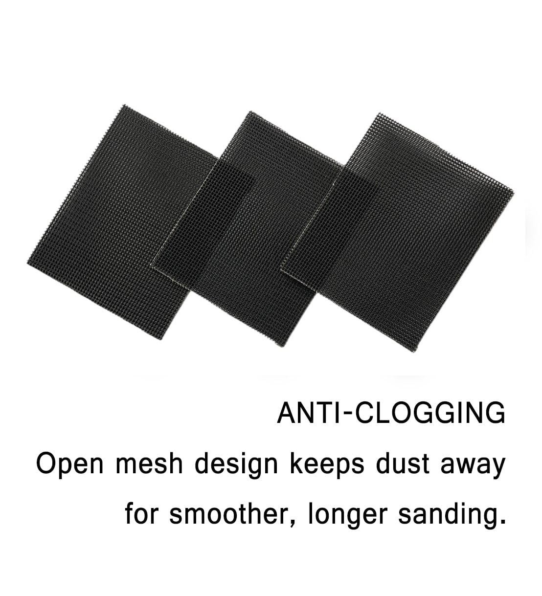 Sanding Mesh Sandpaper Sheets 12 Pack 4.5×5.5 Inch Grit 220 Ultra Fine Net