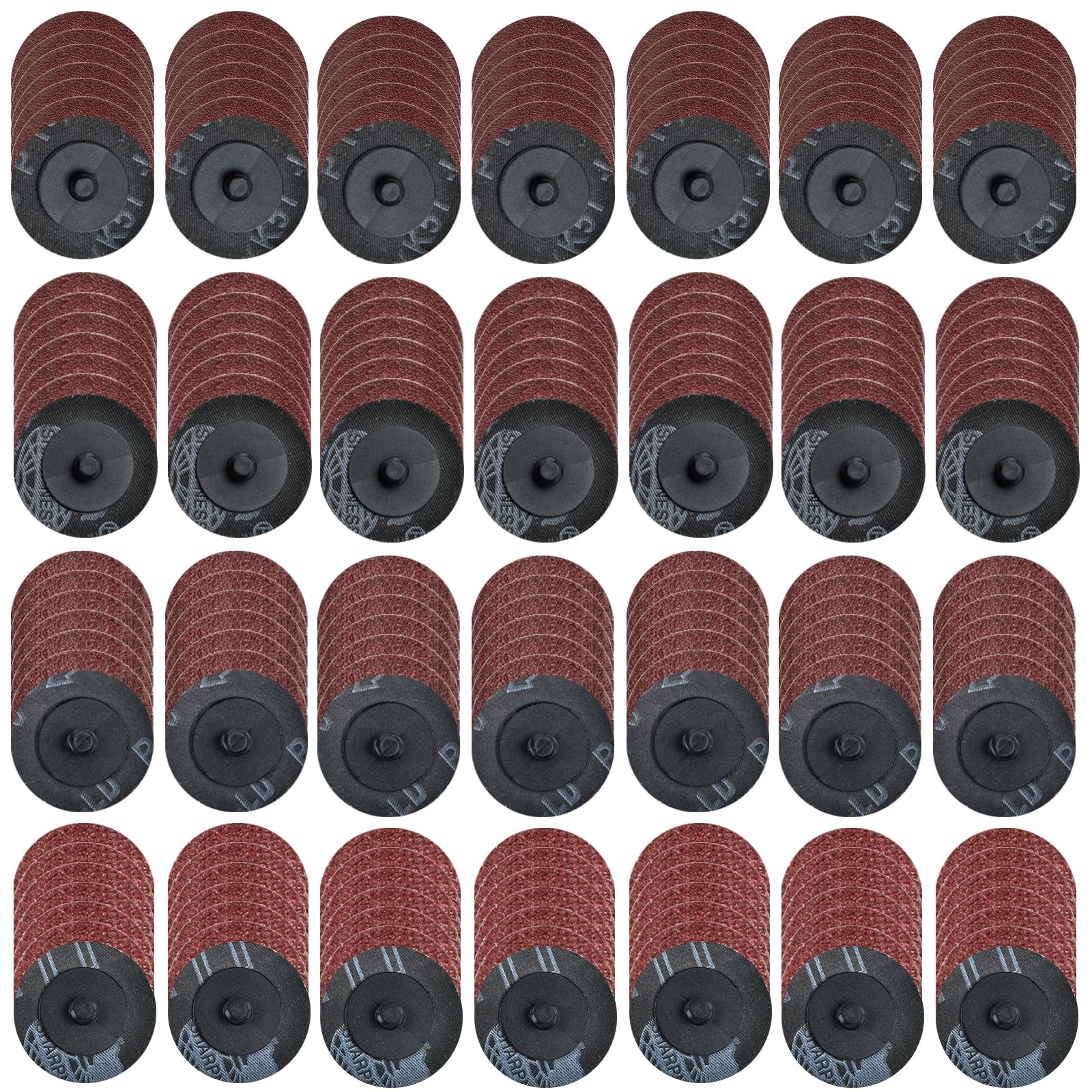 200 Pcs 2 inch Sanding Discs Set, Disc Aluminum Oxide Coated Roll Lock Disc 3…